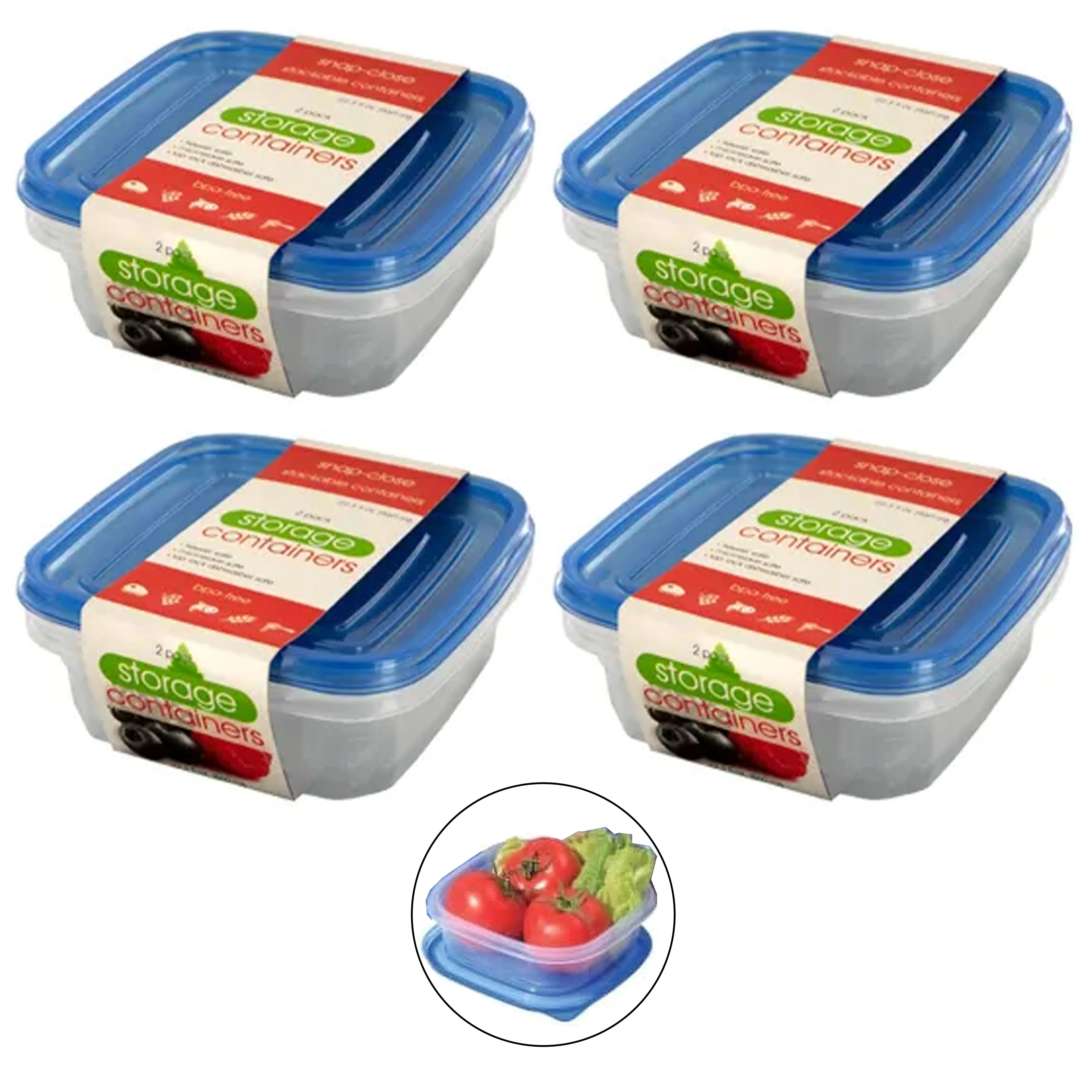 12 Pc Reusable Food Container Meal Prep Storage BPA Free Freezer Microwave Safe