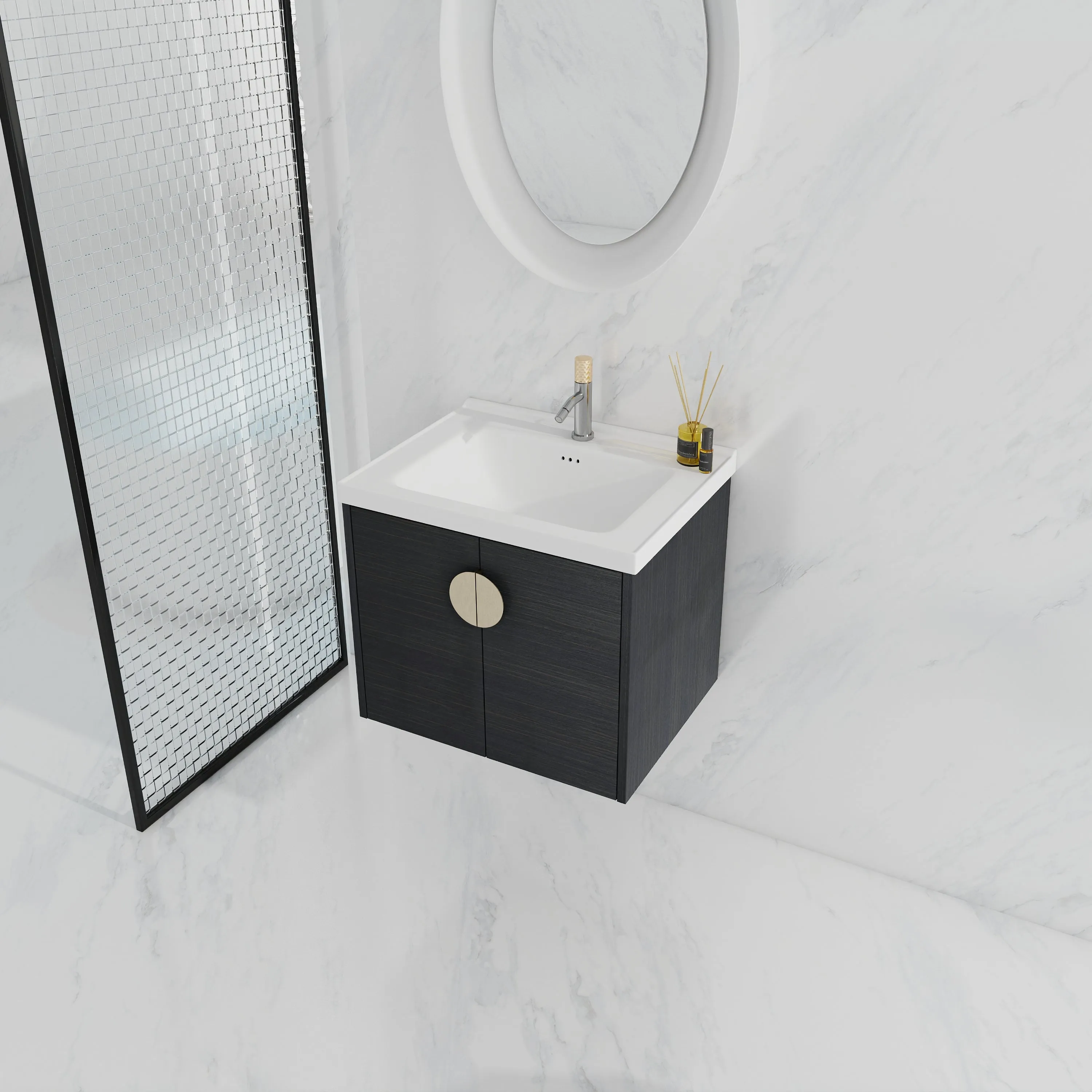 24 Inch Soft Close Doors Bathroom Vanity With Sink
