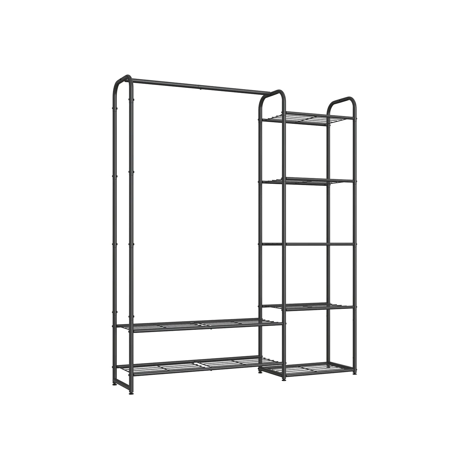 44.1 Inch Large Portable Closet with Shelves Black