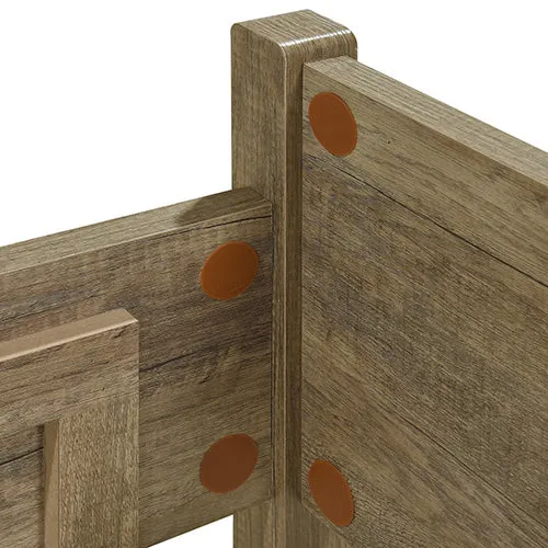 5-Piece Bedroom Suite | Natural Wood-like MDF | Double Size Oak Colour Bed | Bedside Table | Tallboy & Dresser