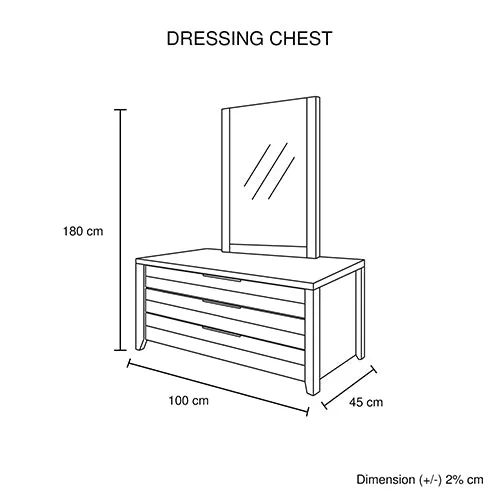 5-Piece Bedroom Suite | Natural Wood-like MDF | Double Size Oak Colour Bed | Bedside Table | Tallboy & Dresser