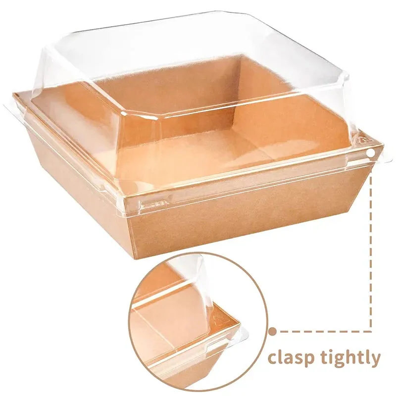 50 Pack Clear Lid Charcuterie Boxes For Desserts & Strawberries