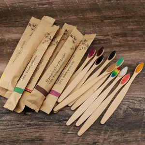 5/10pcs Bamboo Resuable toothbrush