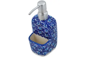 7" Soap dispenser with holder - Flowers On The Lake