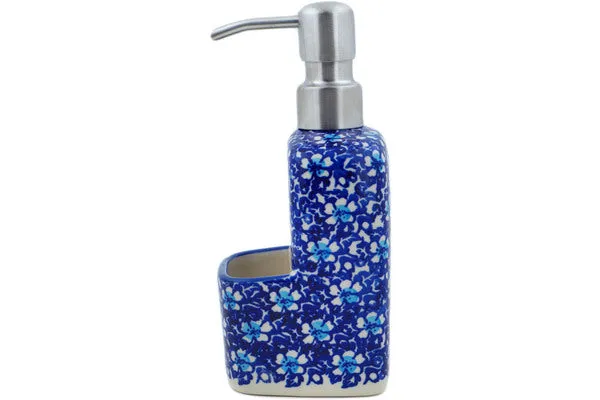 7" Soap dispenser with holder - Flowers On The Lake