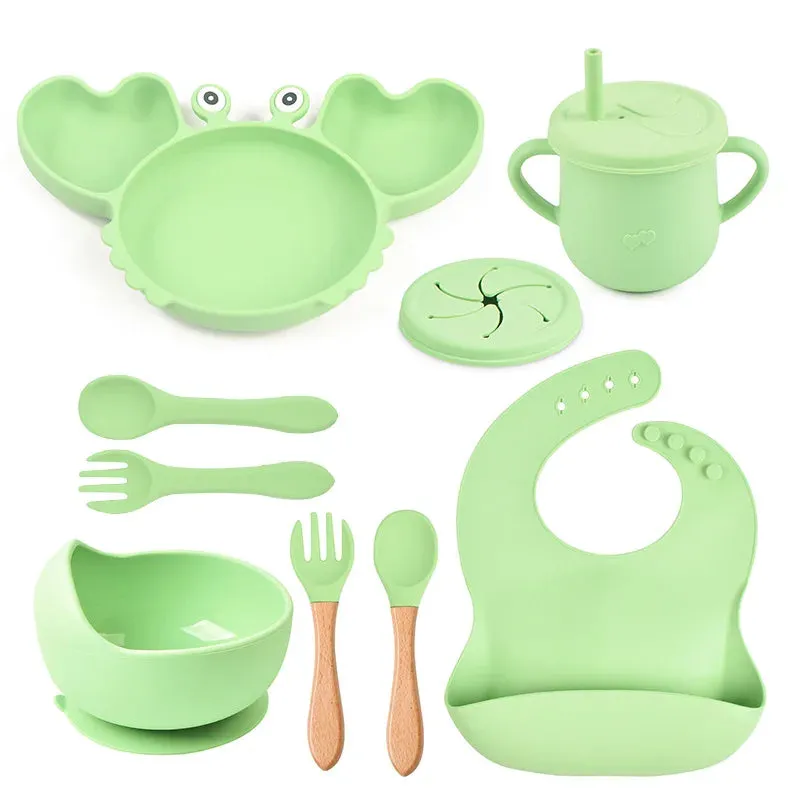9Pcs Baby Silicone Feeding Set