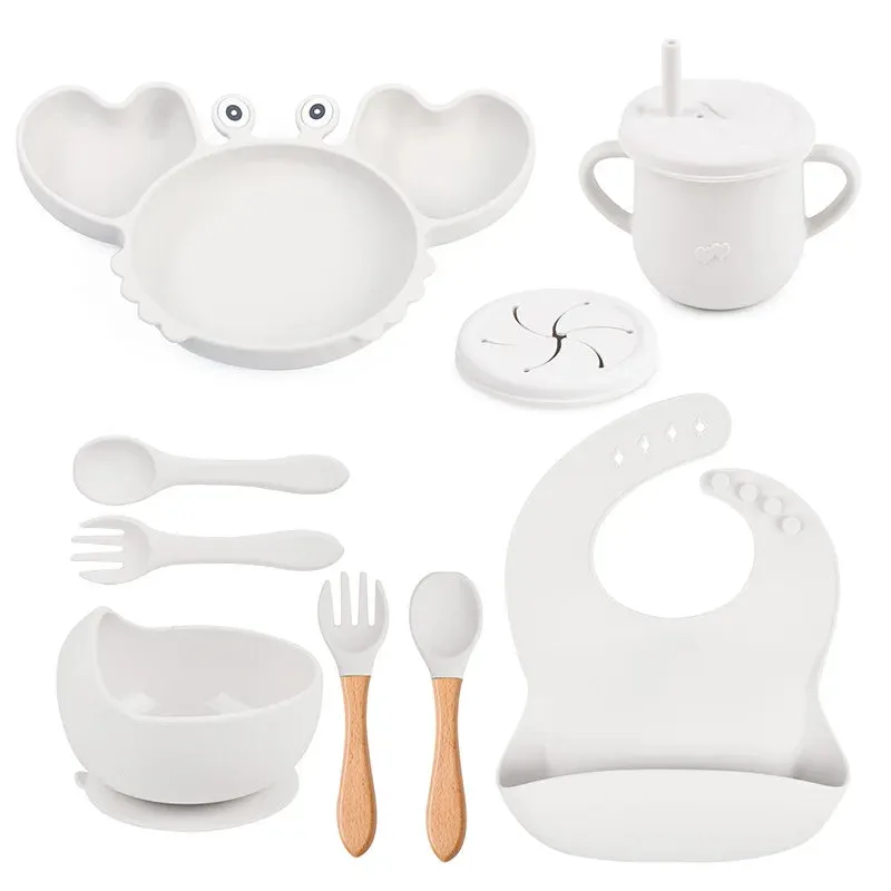 9Pcs Baby Silicone Feeding Set