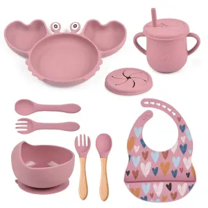 9Pcs Baby Silicone Feeding Set