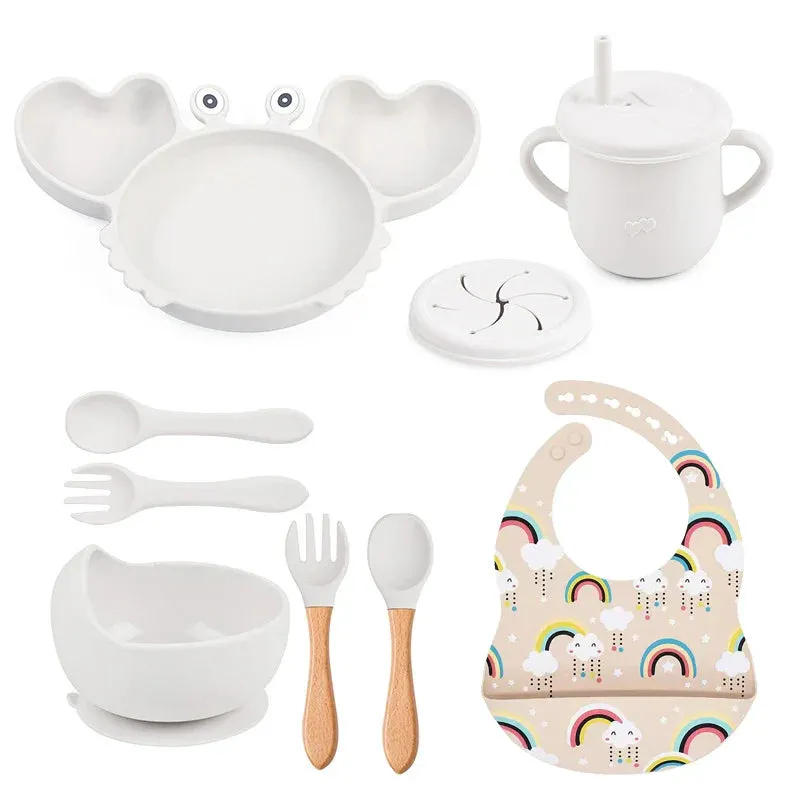 9Pcs Baby Silicone Feeding Set