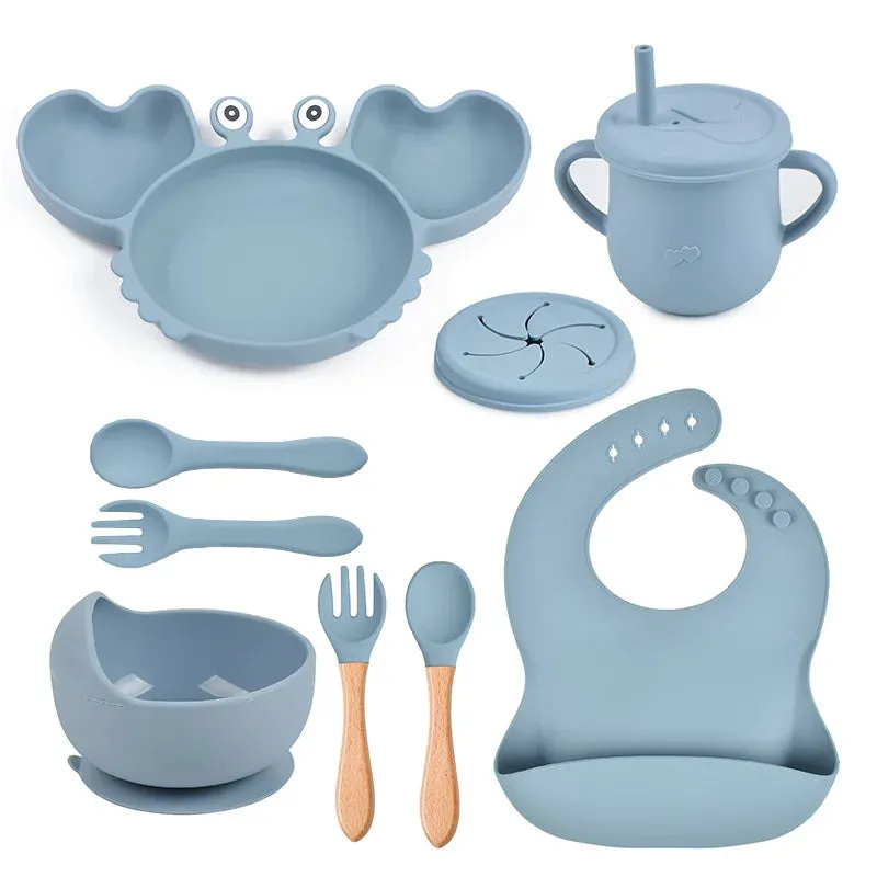 9Pcs Baby Silicone Feeding Set