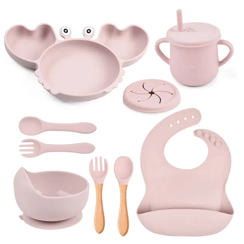 9Pcs Baby Silicone Feeding Set