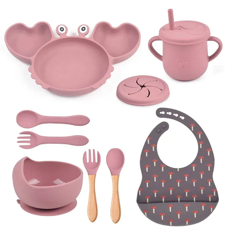 9Pcs Baby Silicone Feeding Set