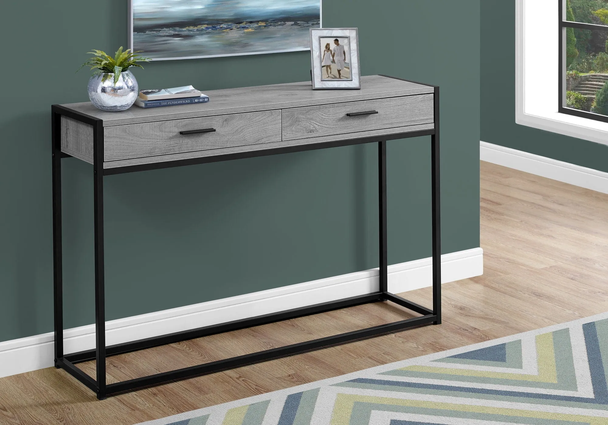 Accent Console Table For Entryway, Storage Drawers, Contemporary & Modern by Couch.com
