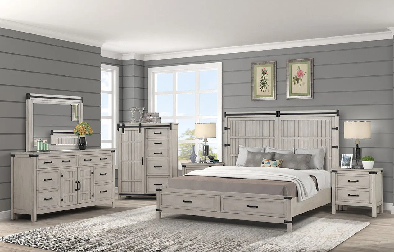 Alexandria - Nightstand, Mountain Mist Finish - Gray by Couch.com