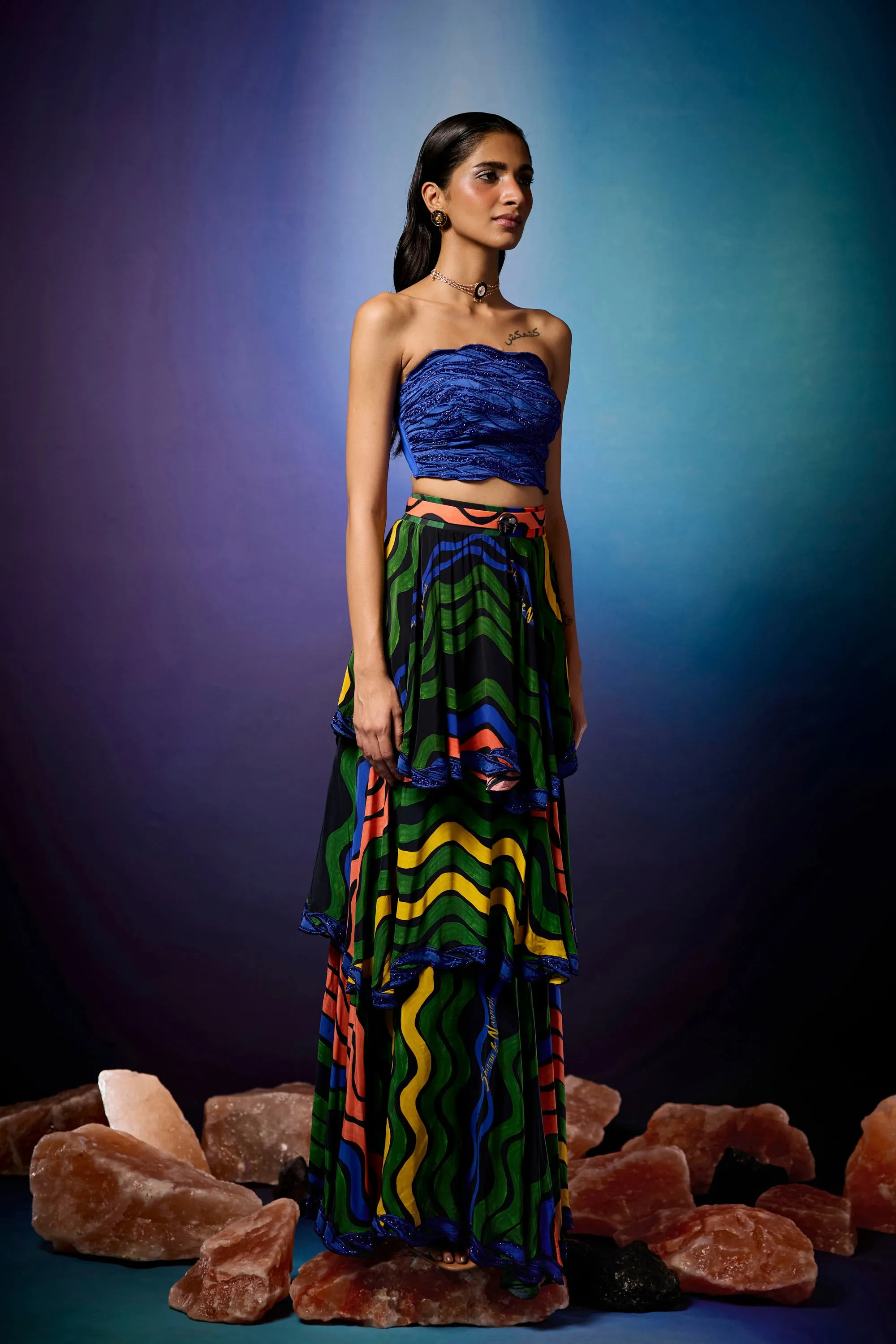 Aurorays Raio Tiered Skirt