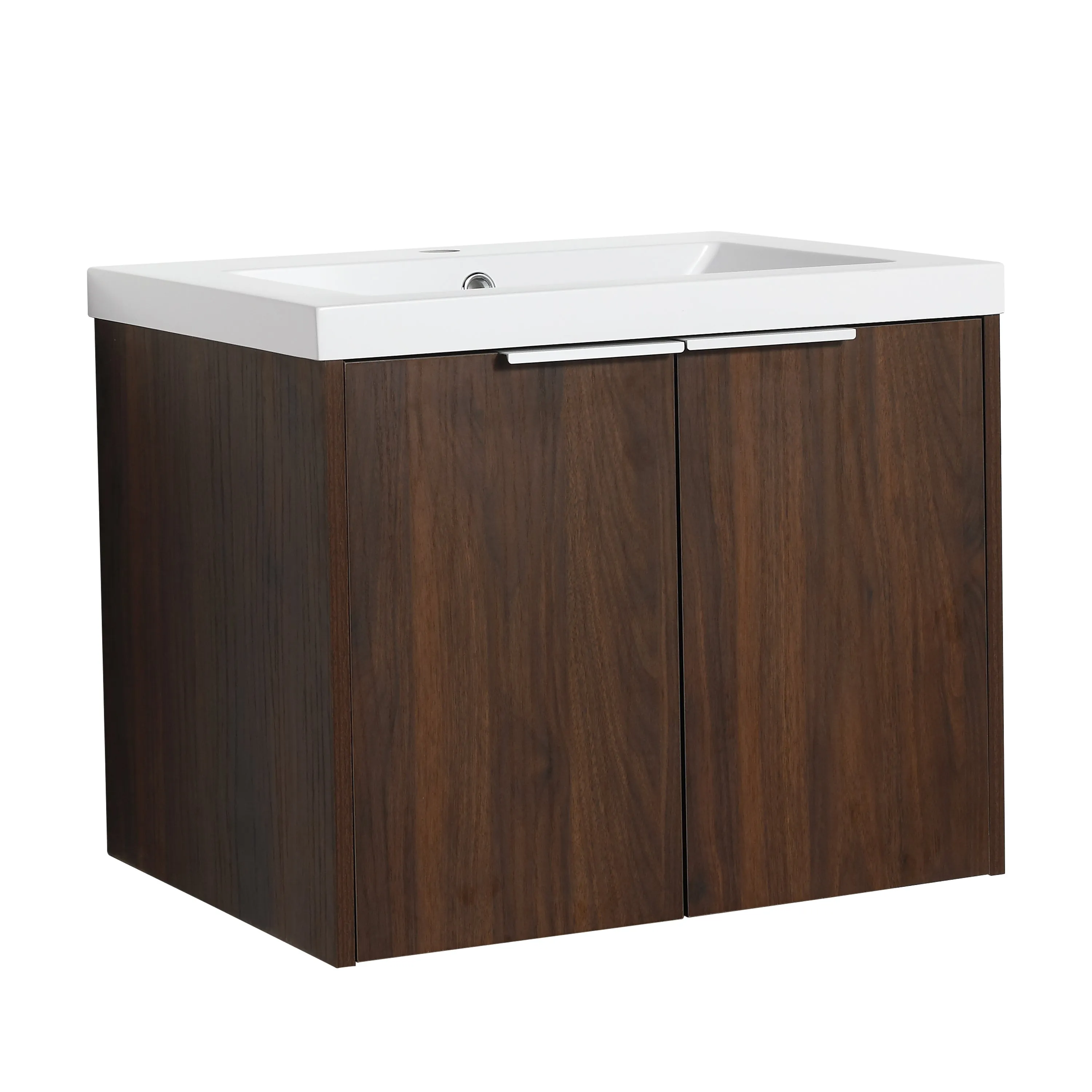 Bathroom Cabinet With Sink Soft Close Doors Float Mounting Design 24" For Small Bathroom