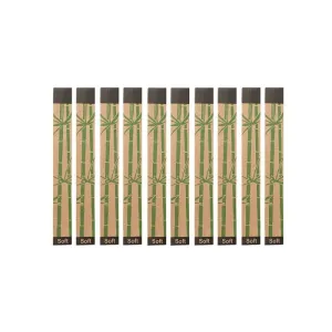 Cross Border Single Bamboo Toothbrush Set Natural Bamboo Toothbrush Tablet Set Ten Pack Bamboo Products Toothbrush