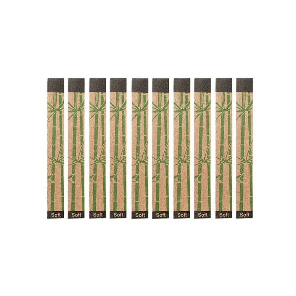 Cross Border Single Bamboo Toothbrush Set Natural Bamboo Toothbrush Tablet Set Ten Pack Bamboo Products Toothbrush