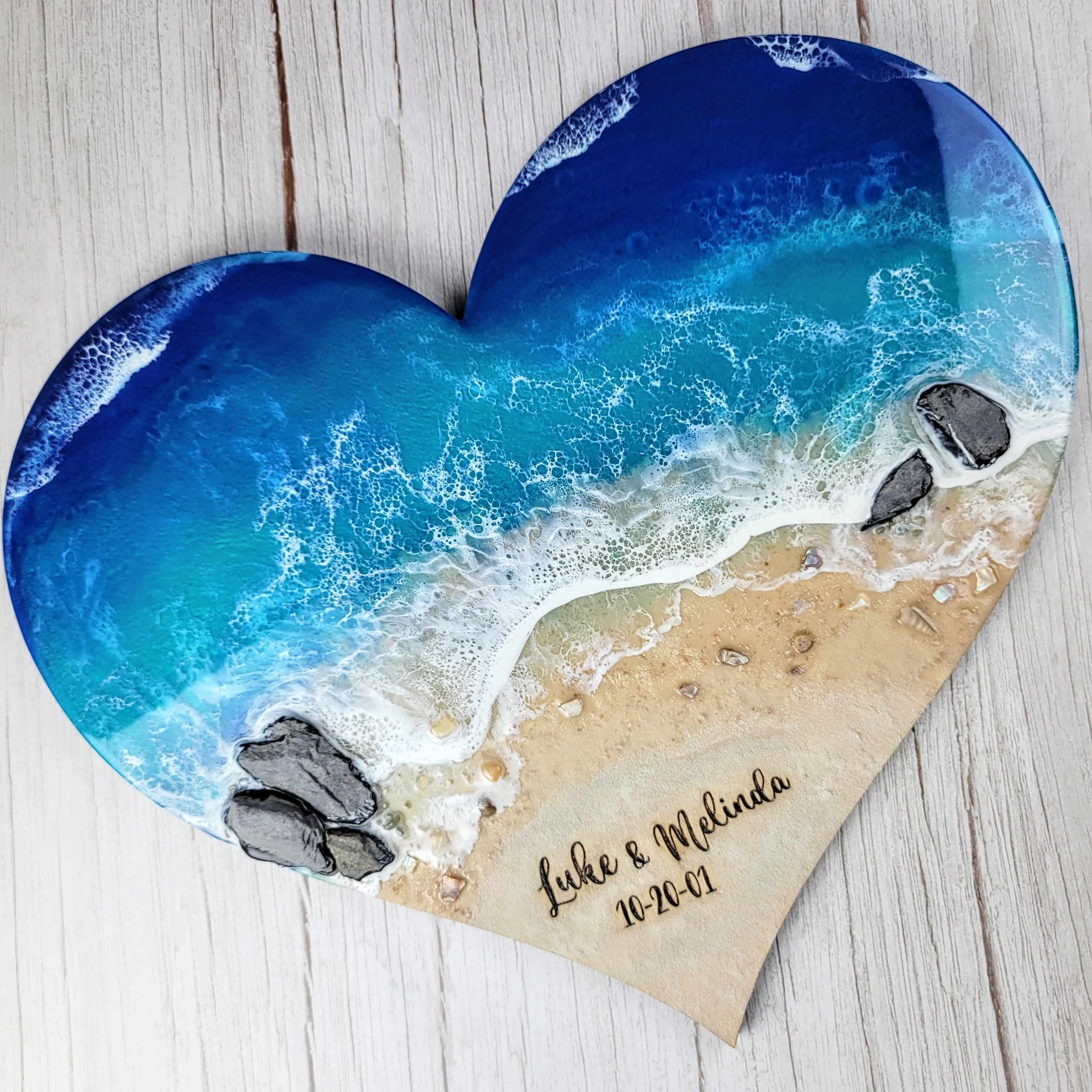 Customized Beach Heart - Made-to-Order