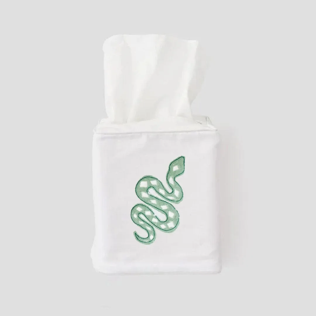Green Snake Tissue Box Cover