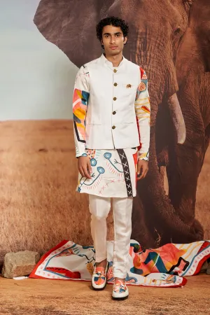 Ivory Linen-Silk Saf Bandi