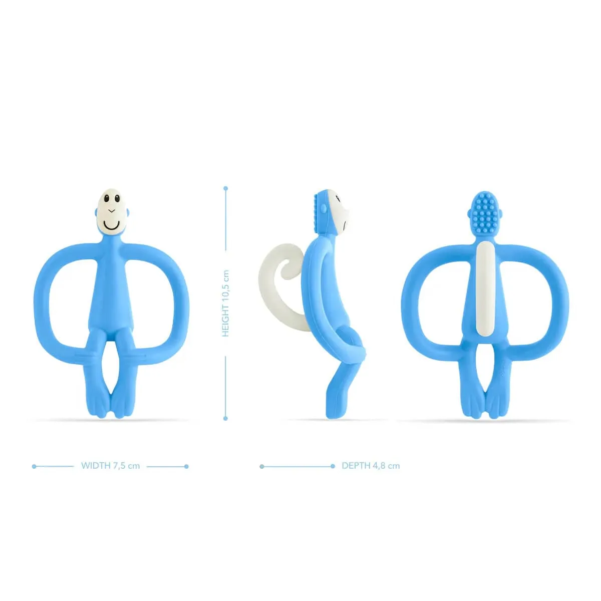 Matchstick Monkey Teething Toy - Light Blue