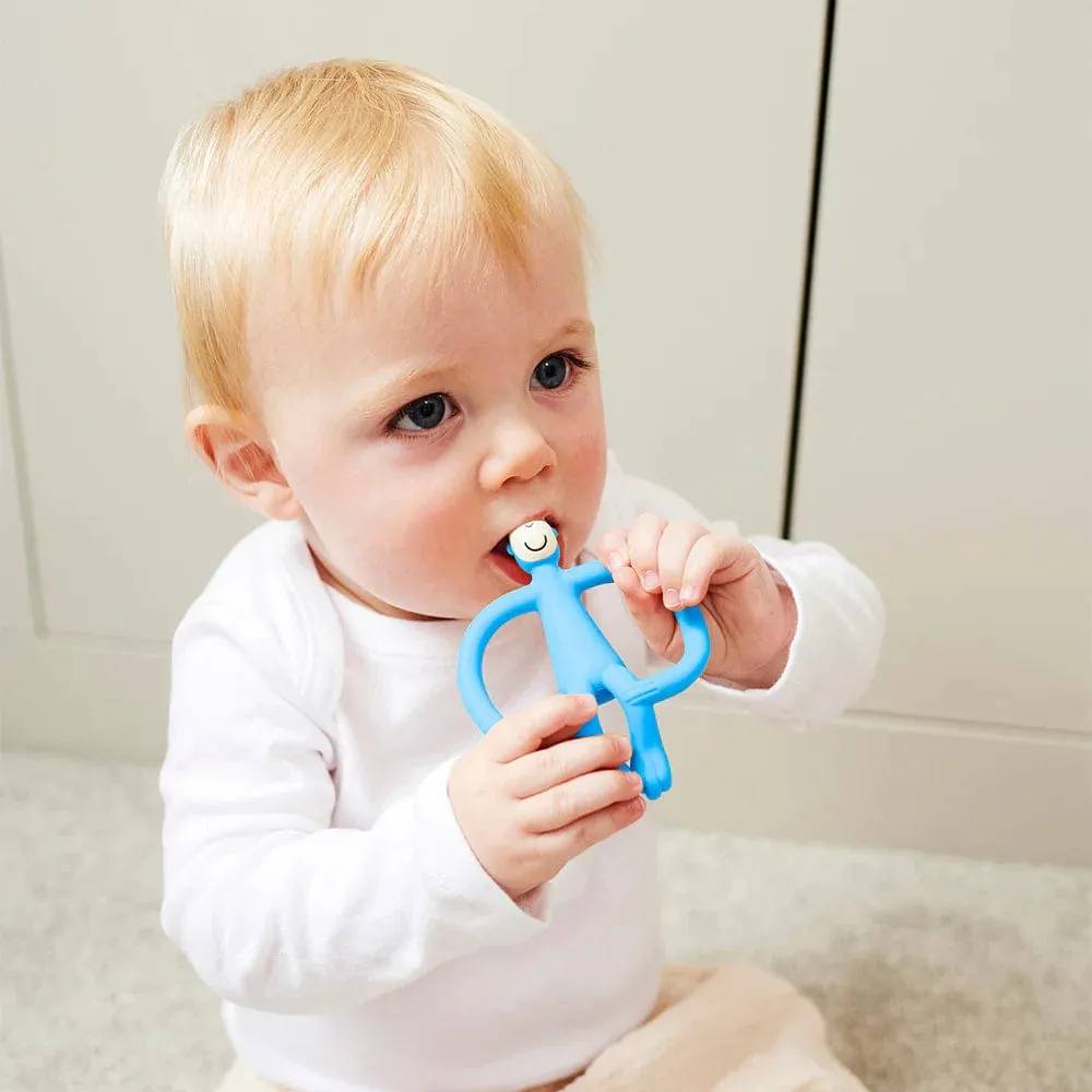 Matchstick Monkey Teething Toy - Light Blue