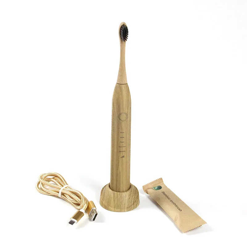 New Style Wireless Rechargeable Electric Bamboo Toothbrush