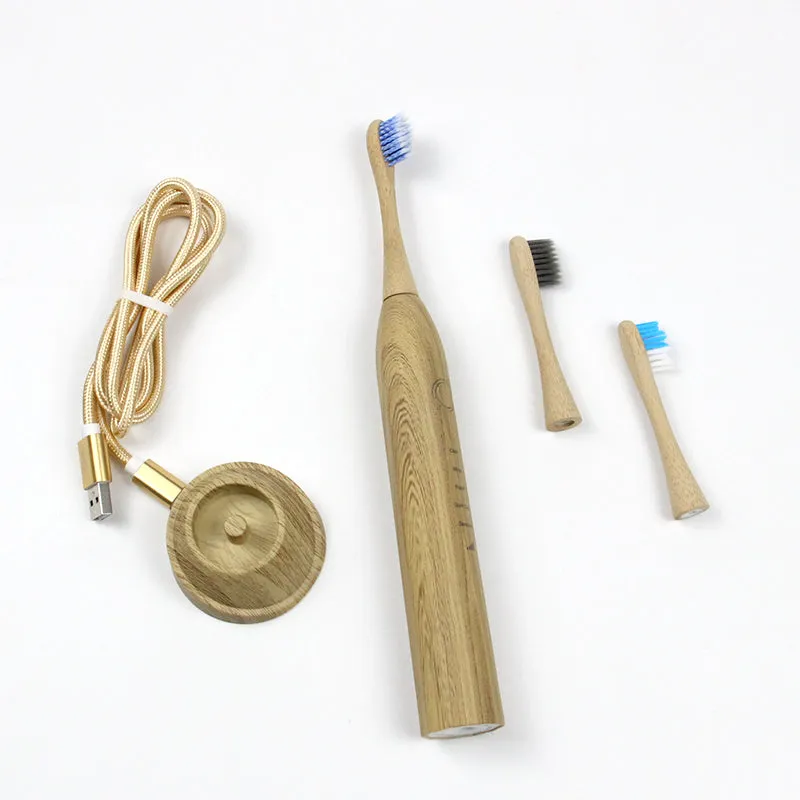 New Style Wireless Rechargeable Electric Bamboo Toothbrush