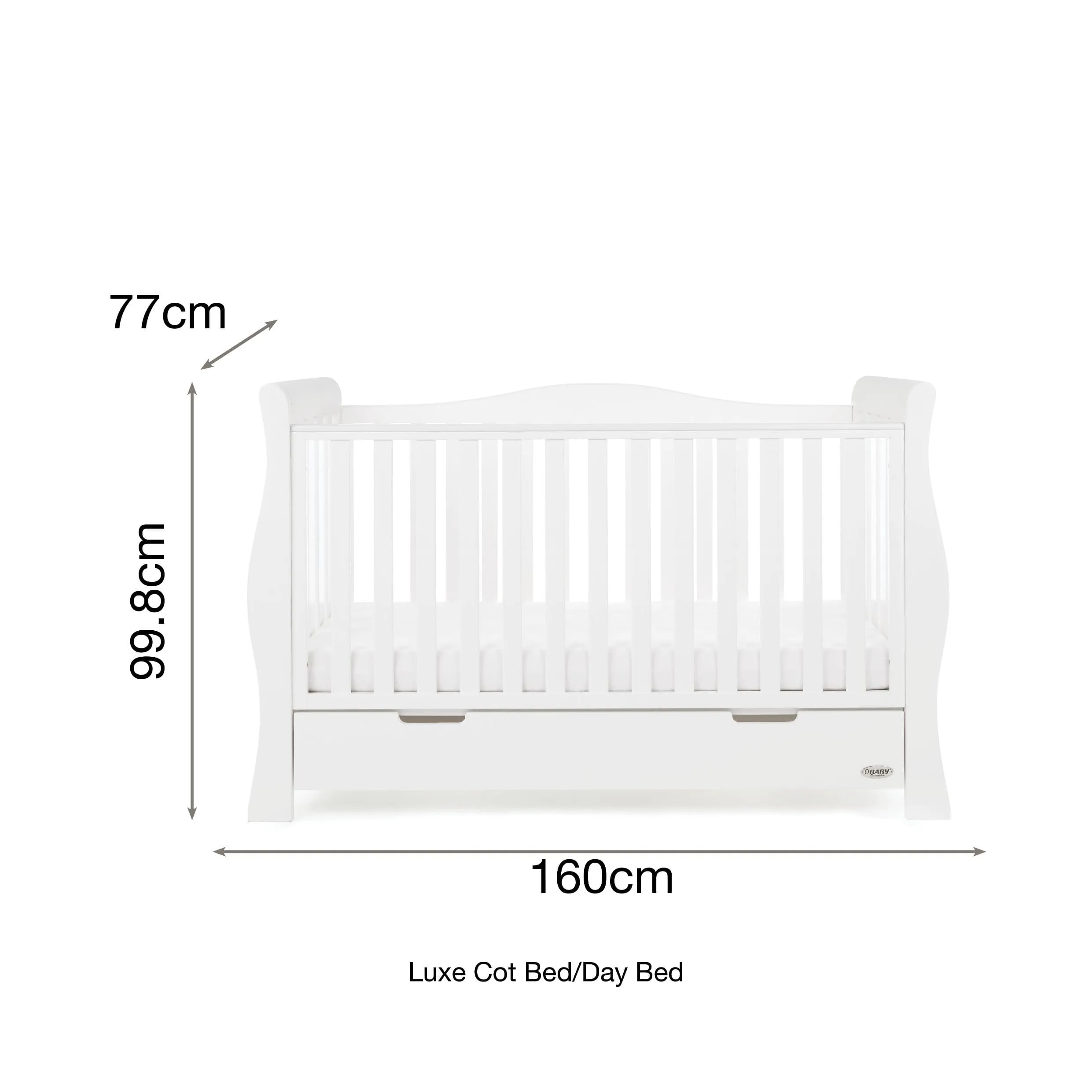 Obaby Stamford Luxe 2 Piece Room Set White