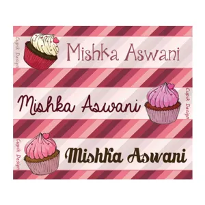 Personalised Cuppy Cake Waterproof Stickers - Rectangular