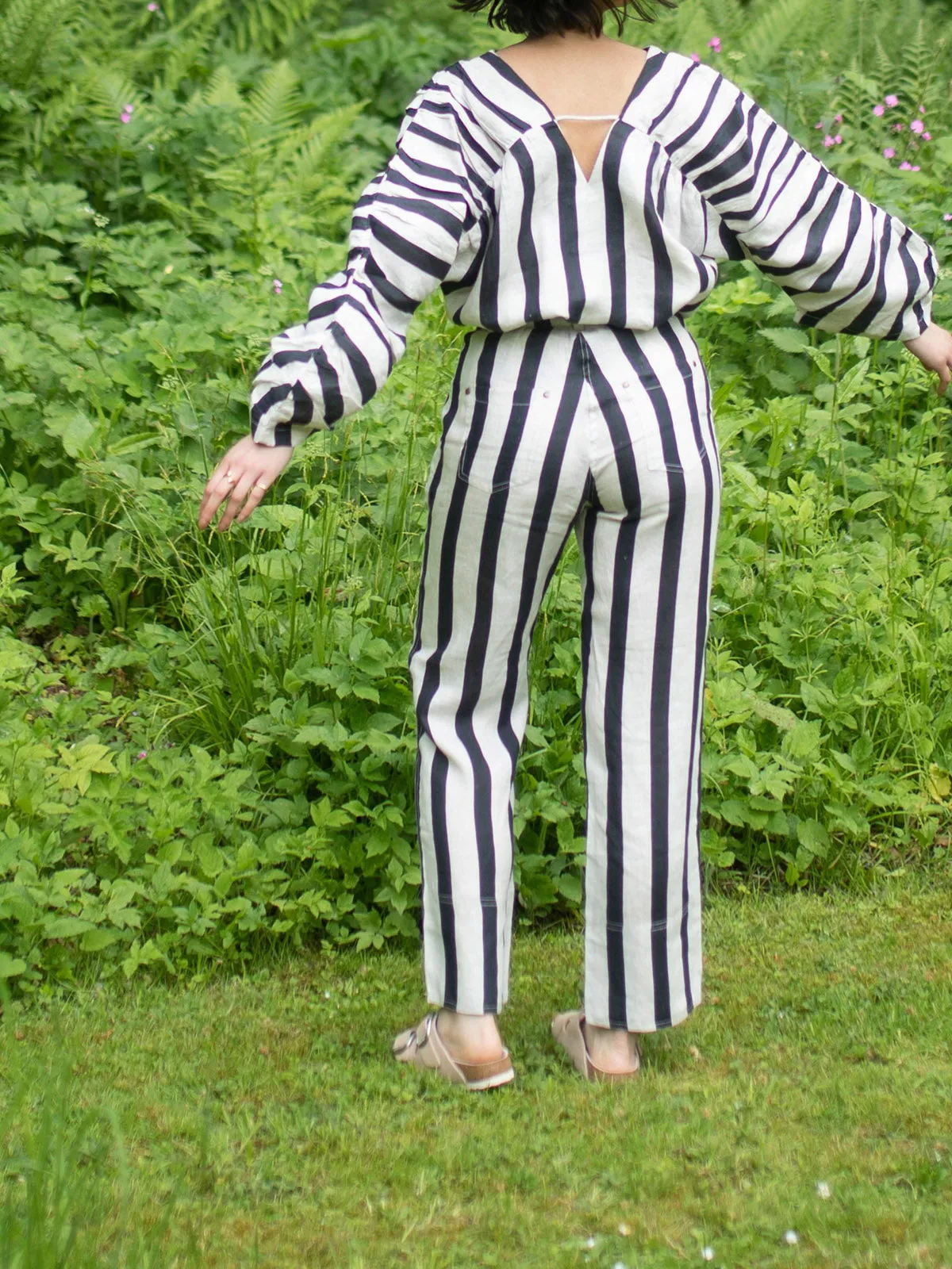Sienna Stripes Top Black