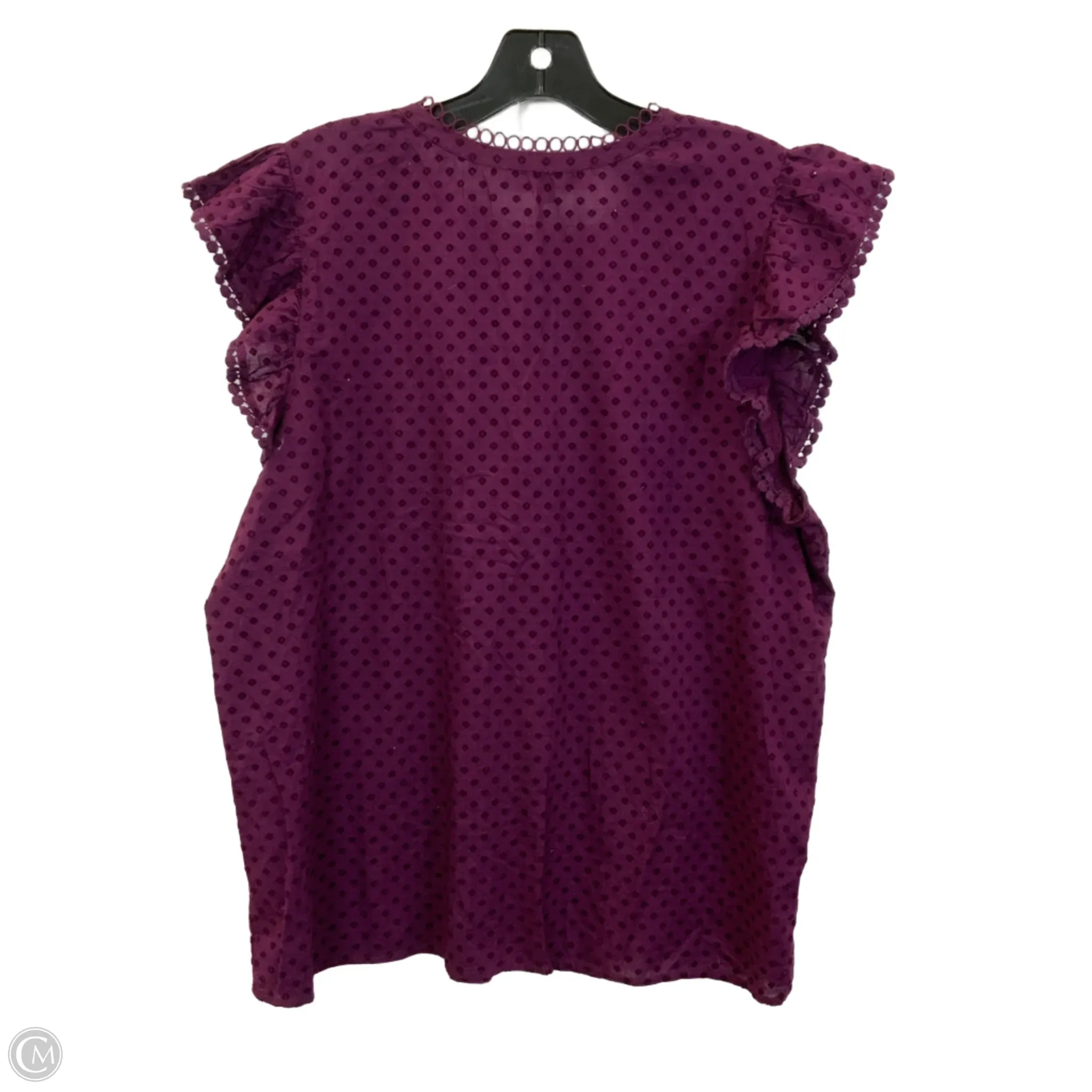 Top Sleeveless By Loft In Purple, Size: Xl