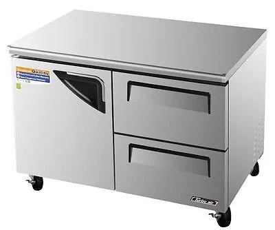 Turbo Air TUF-48SD-D2-N Super Deluxe 48" 2 Drawer and 1 Door Undercounter Freezer
