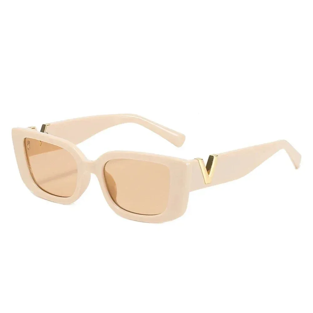 Valencia Rectangle Sunglasses  Chunky Vintage Frame UV400 Designer-Inspired Eyewear