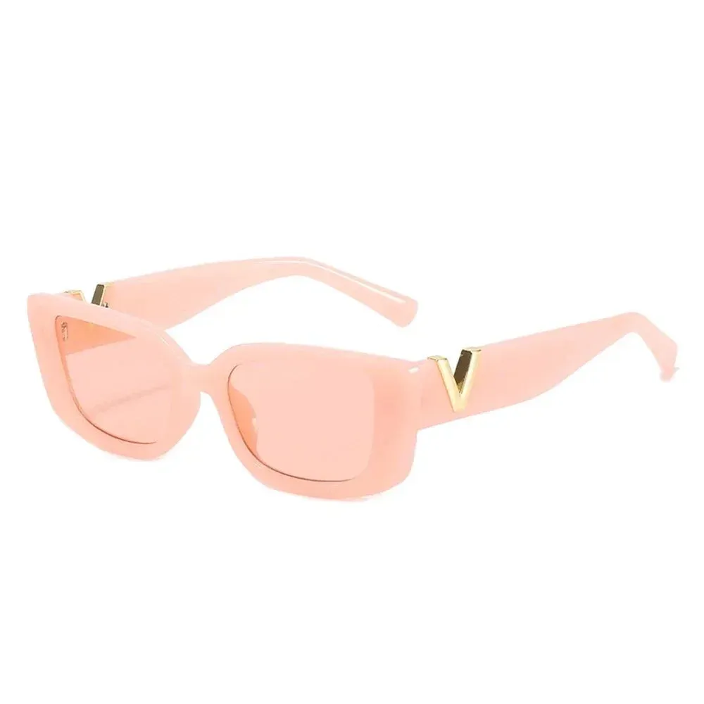Valencia Rectangle Sunglasses  Chunky Vintage Frame UV400 Designer-Inspired Eyewear