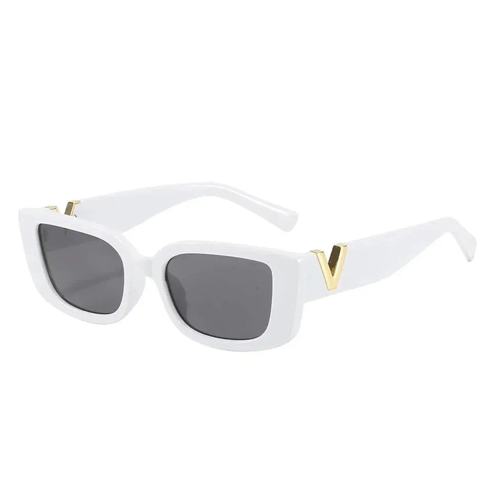 Valencia Rectangle Sunglasses  Chunky Vintage Frame UV400 Designer-Inspired Eyewear