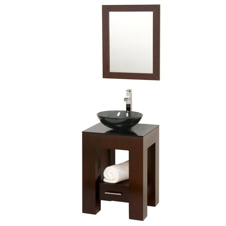 Wyndham Collection Amanda 22 Modern Vanity Set - Espresso